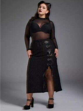 Nightfall Lace-Up Maxi Skirt   Torrid Plus 2x 3x